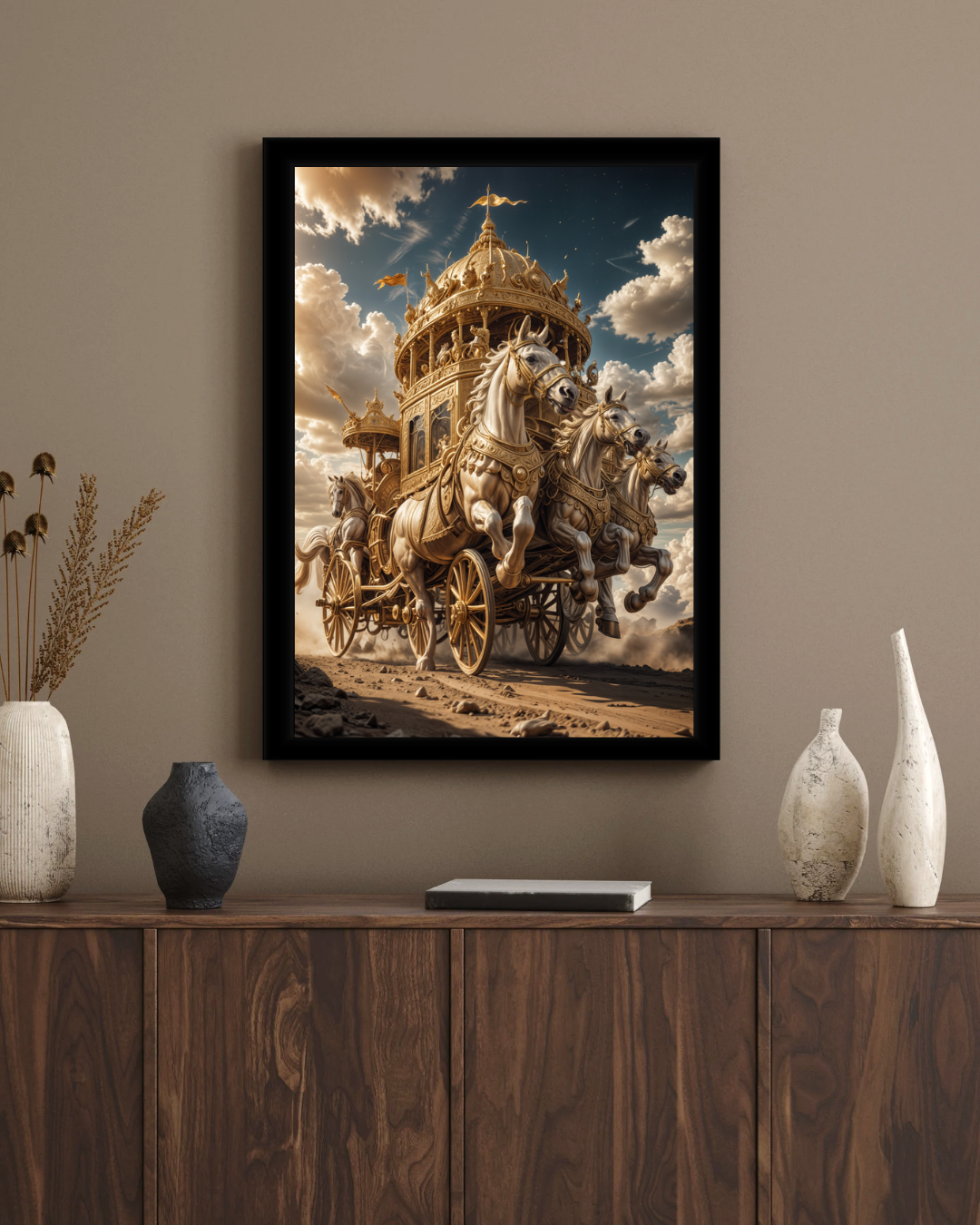 The Divine Chariot - Hindu Wall Frame