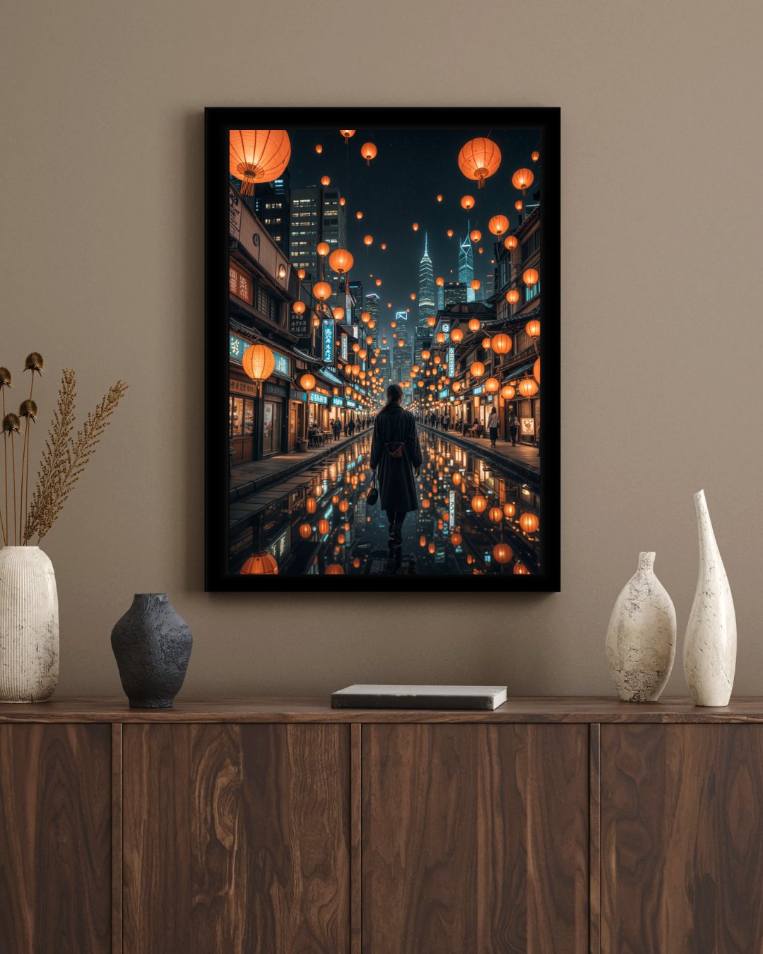 Seoul's Lantern Night Wall Frame