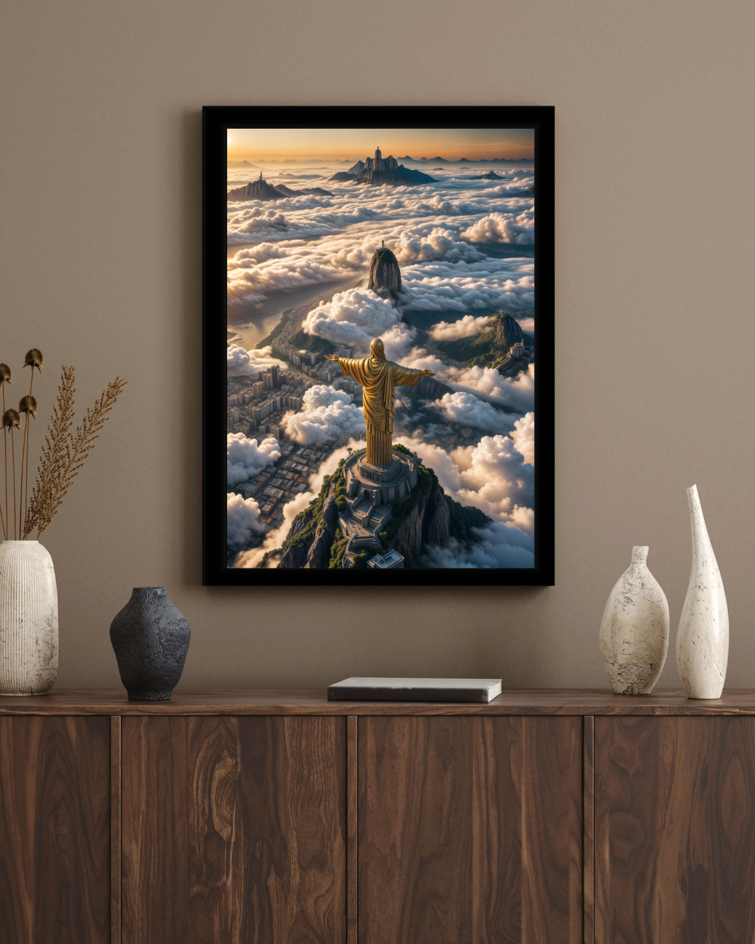 Rio's Christ Above Clouds Wall Frame