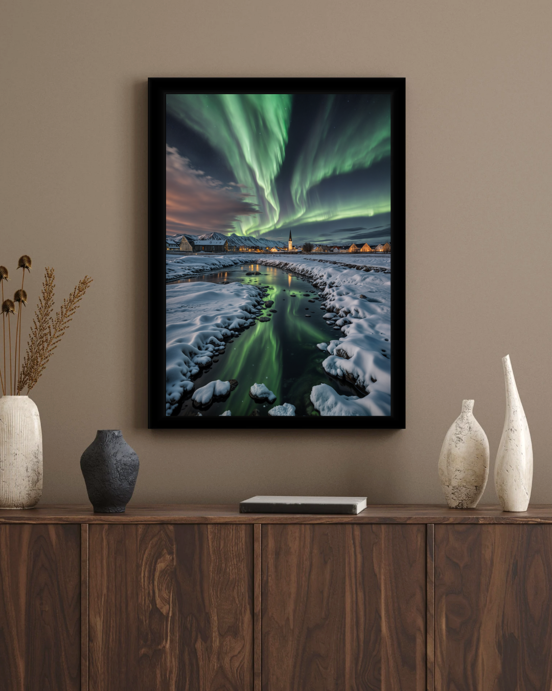 Finnish Aurora Reflections Wall Frame