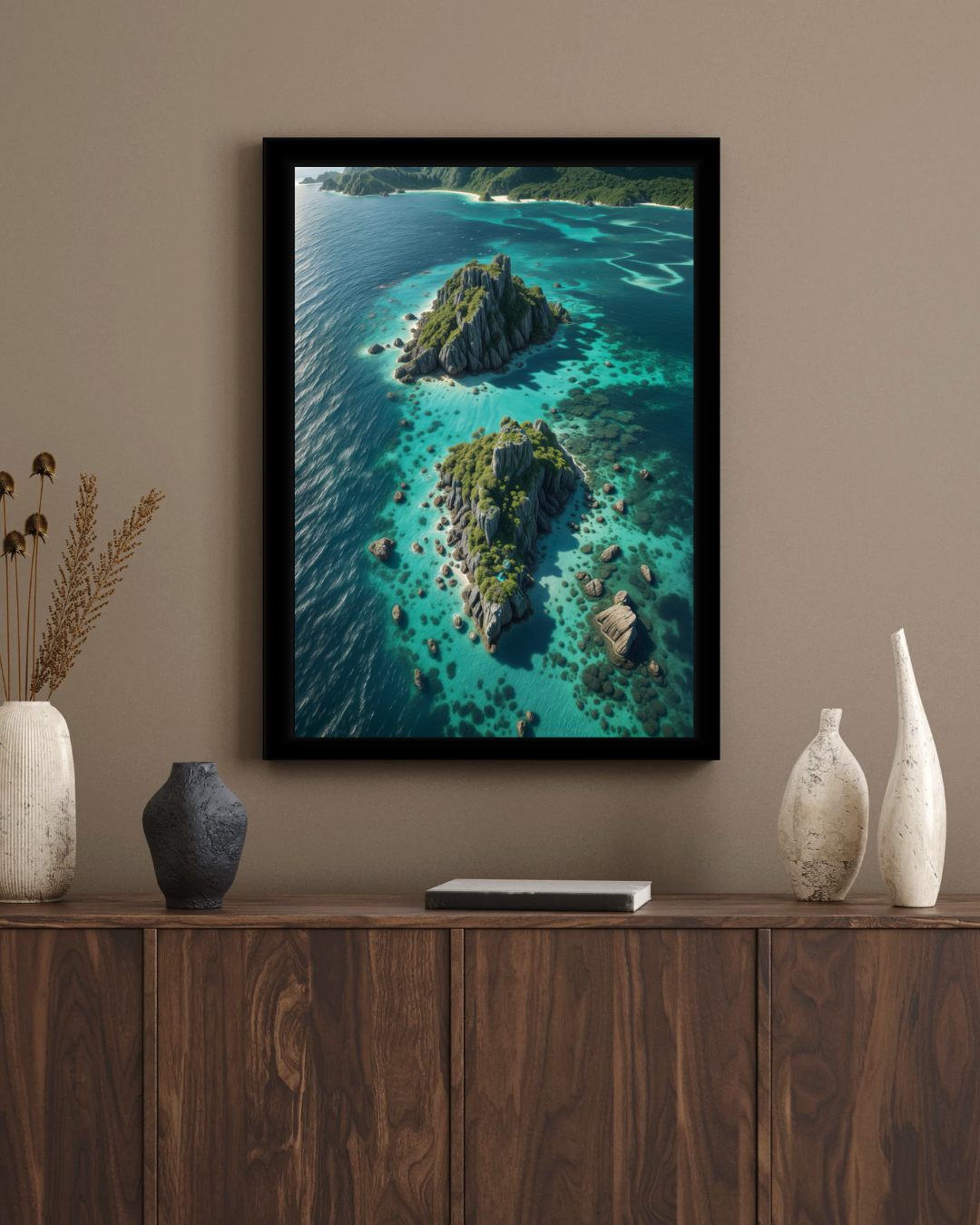 Azure Archipelago Wall Frame