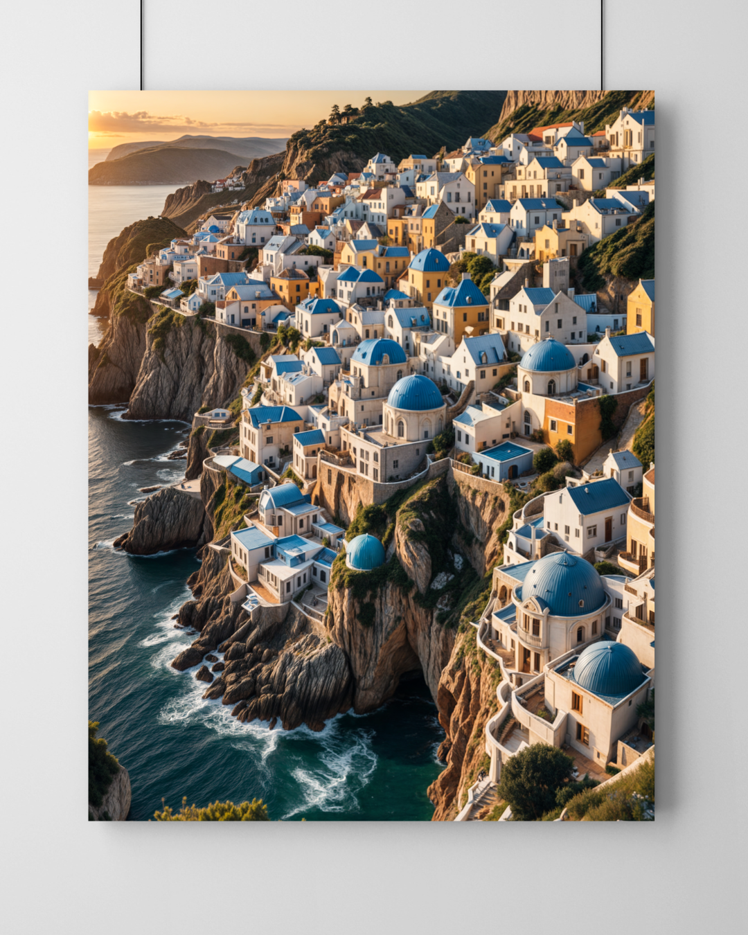 Sunset Over Greek Isles Wall Frame