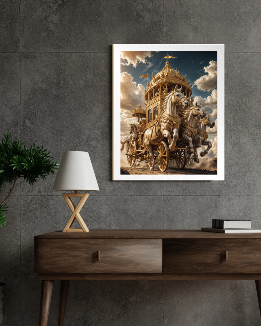 The Divine Chariot - Hindu Wall Frame
