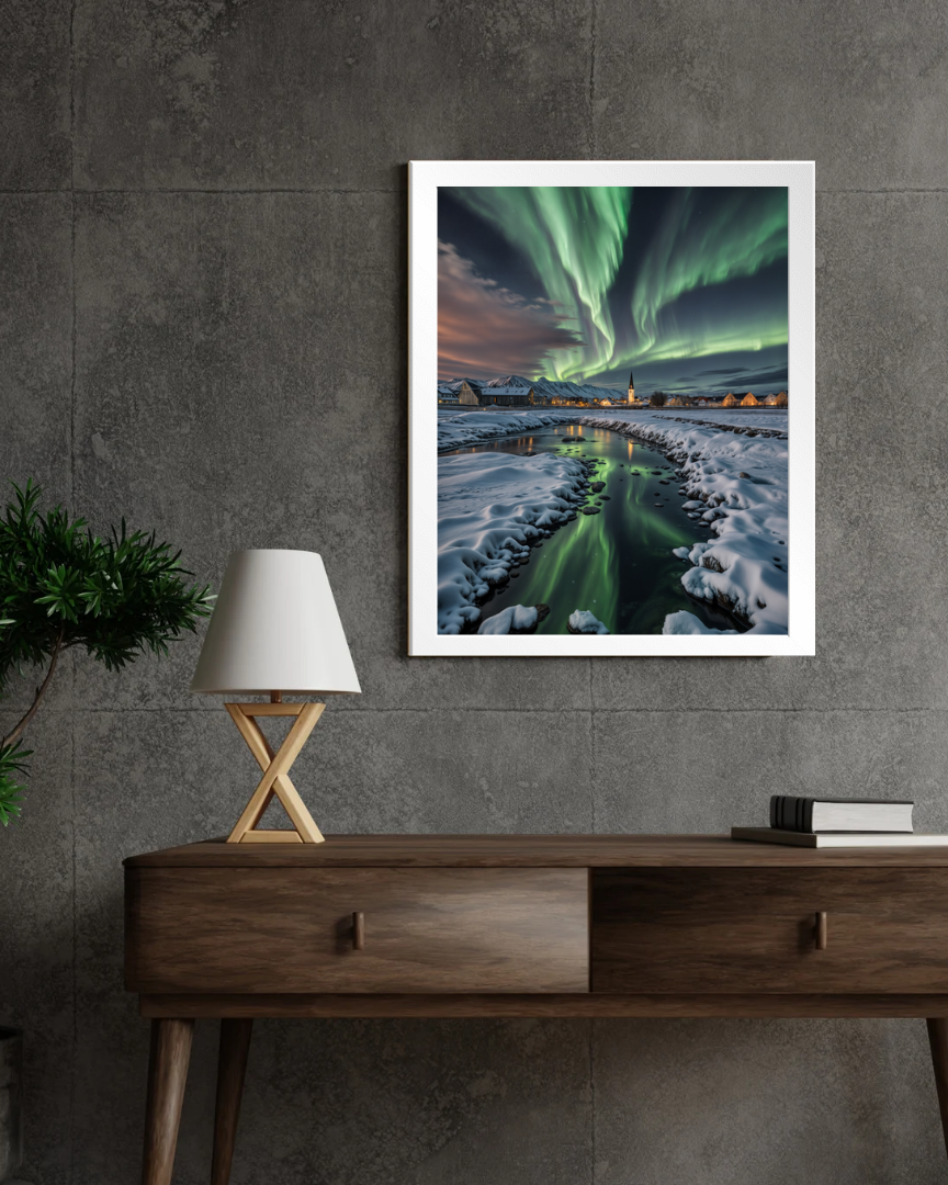Finnish Aurora Reflections Wall Frame