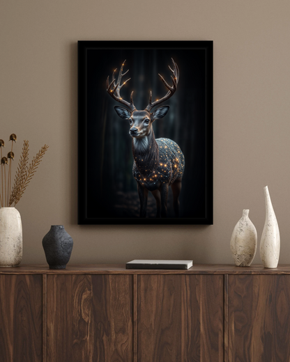 Starlight Forest Wanderer Wall Frame