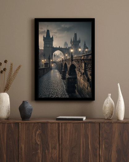 Prague's Stone Serenade Wall Frame