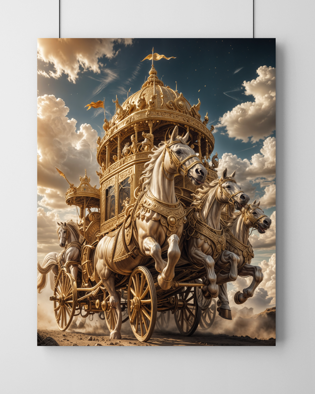 The Divine Chariot - Hindu Wall Frame