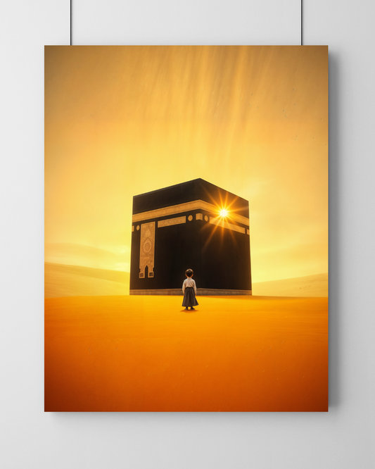 Reverence at the Sacred House - Islamic Wall Frame