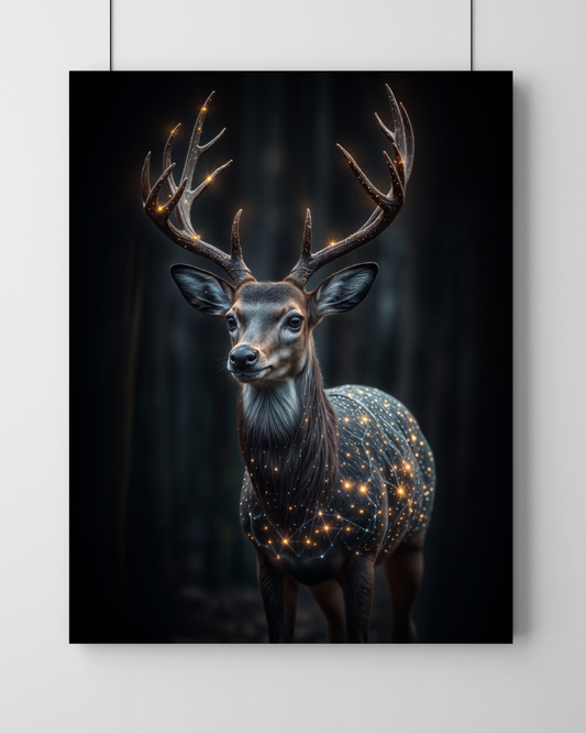 Starlight Forest Wanderer Wall Frame