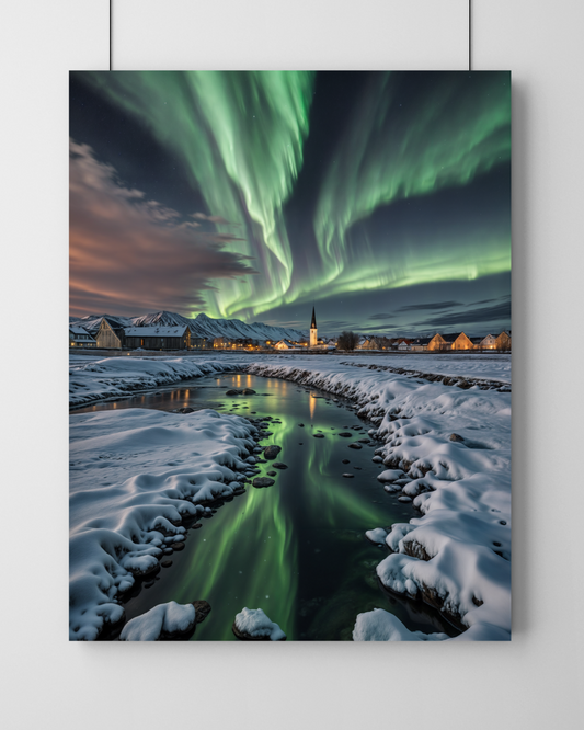 Finnish Aurora Reflections Wall Frame
