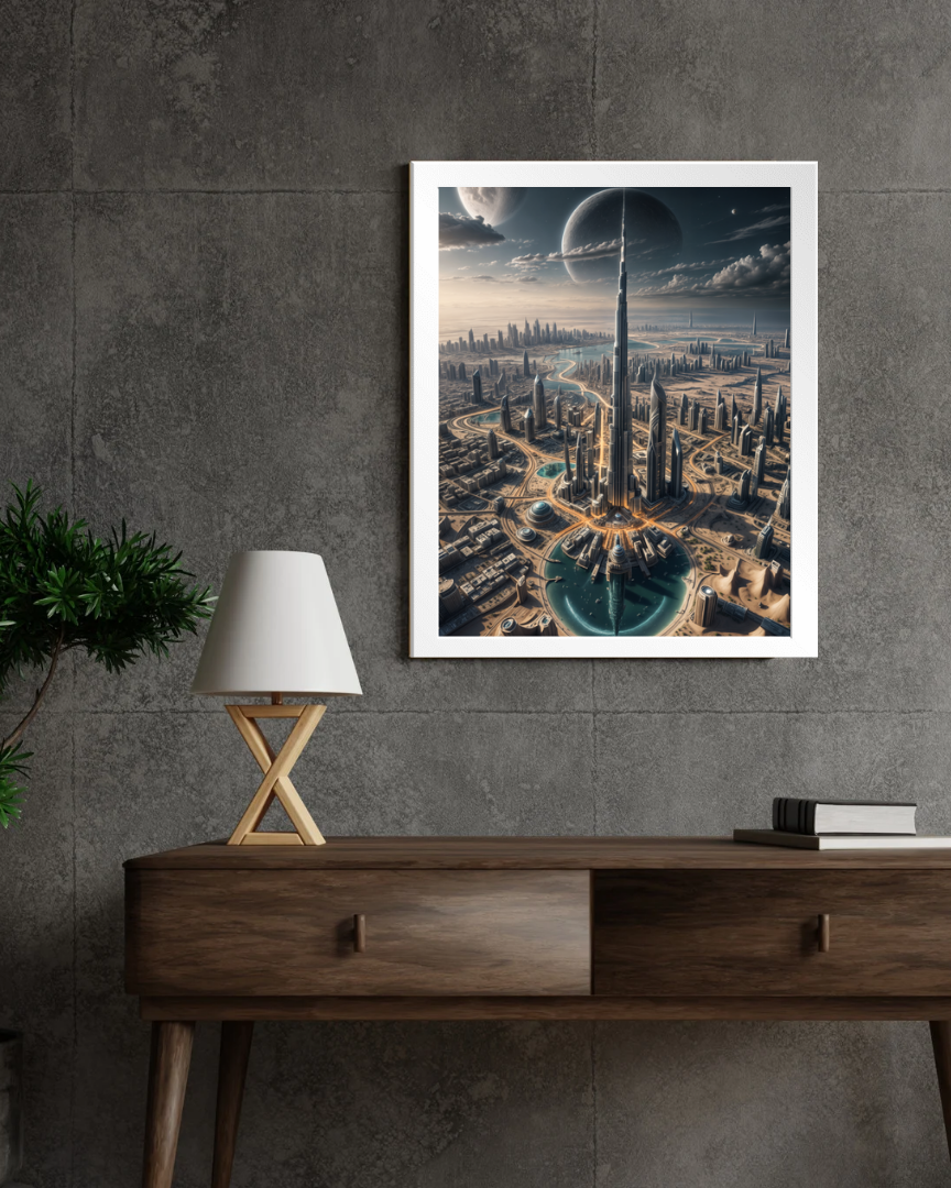 Dubai Lunar Spire Wall Frame